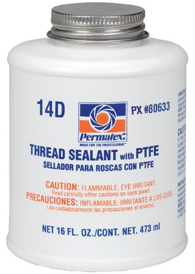 Thread Sealant with PTFE, 16 oz, Can, White 230-80633
