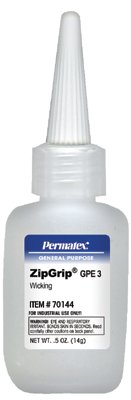 ZipGrip GPE 3 Cyanoacrylate Adhesive, 5 oz, Bottle, Clear 230-70144