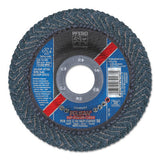 POLIFAN Z SGP Curve Steelox Flap Disc, 4-1/2 in dia x 7/8 in Arbor, 40 Grit, Zirconia, 13300 RPM, Medium Radius 419-67192