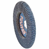 POLIFAN Z SGP Curve Steelox Flap Disc, 5 in dia x7/8 in Arbor, 40 Grit, Zirconia, 12200 RPM, Medium Radius 419-67196