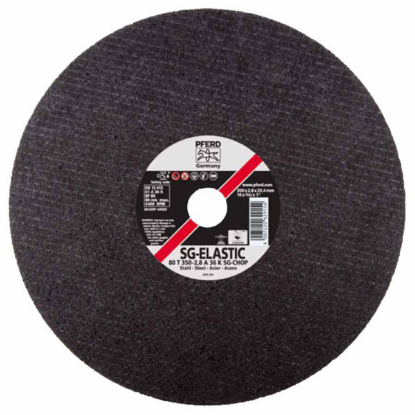 Type 1 General Purpose A-SG Chop Saw Cut-Off Wheel, 14 in dia, 3/32 in Thick, 1 in Arbor, 36 Grit 419-64502