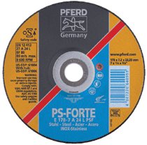 Depressed Center Wheel, 6 in Dia, 1/4 in Thick, 7/8 Arbor, 24 Grit Alum. Oxide 419-61011