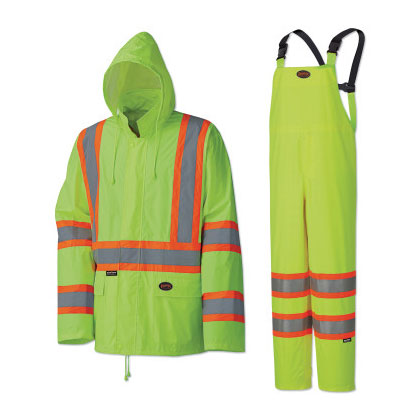 5598U/5599U 2-Piece Hi-Vis Lightweight Waterproof Suit, 0.35 mm, Yellow/Green, 2-XL 852-V1080160U-2XL