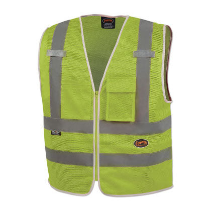 6853U/6854U Mesh Multi-Pocket Safety Vest, 3X-Large, Green 852-V1025260U-3XL