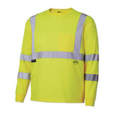 68887U/6888U HV Long-Sleeved Birdseye Safety Shirt, X-Large, Yellow/Green 852-V1054260U-XL