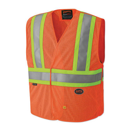 6914AU/6916AU Hi-Vis Flame Resistant Vest, Size L/XL, Orange 852-V2510850U-L/XL