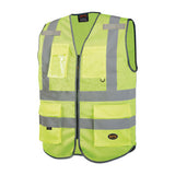 6960U/6961U Hi-Vis Mesh Multi-Pocket Safety Vest, 3X-Large, Green 852-V1024860U-3XL