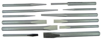 12 Pc Cold Chisel and Punch Set, 3 Cold Chisels, 9 Punches 680-16-299