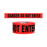 Barricade Tape, 3 in W x 1000 ft L, DANGER DO NOT ENTER, Red 764-SB3102R10