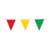 Pennant Flag, 9 in x 12 in, 100 ft Long, Polyethylene, Multi-Color 764-SPF912100M