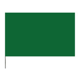 Stake Flags, 4 in x 5 in, 21 in Height, PVC/Steel Wire, Green 764-4521G