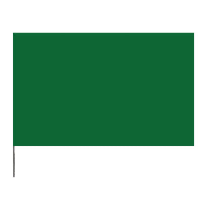 Stake Flags, 4 in x 5 in, 21 in Height, PVC/Steel Wire, Green 764-4521G