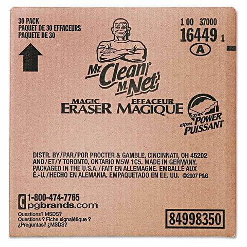 Magic Eraser Extra Durable, 4.6 in H x 2.4 in W, 0.7 in Thick, White 608-16449