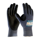 MaxiCut UltraSeamless Knit Engineered Yarn Gloves, X-Large, Black/Blue 112-44-3745/XL