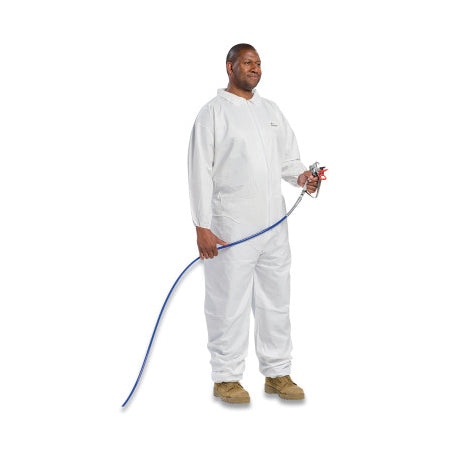 Posi-Wear BA Microporous Disposable Coveralls with Elastic Wrist and Ankle, White, X-Large 813-3602/XL