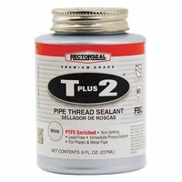 T Plus 2 Pipe Thread Sealants, 1/2 Pint Can, White 622-23551