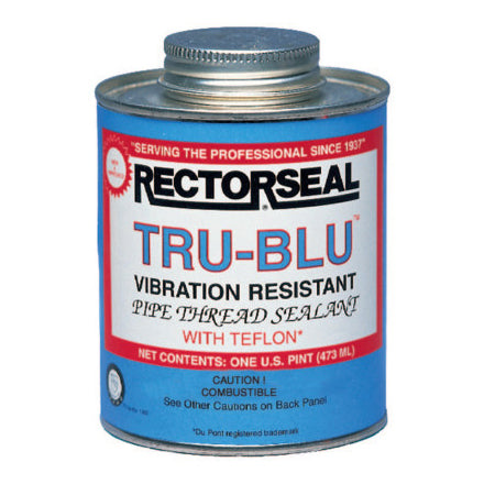 Tru-Blu Pipe Thread Sealant, 4 oz Brush Top Can, Blue 622-31631