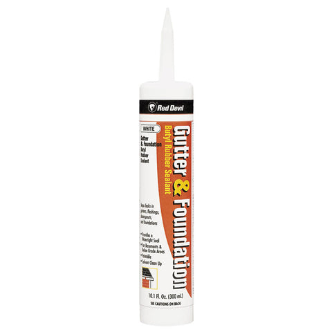 Gutter & Foundation Sealants, 10.1 oz Cartridge, White 630-0697