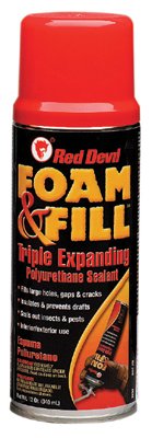 Polyurethane Triple Expanding Foam, 12 oz Aerosol Can, Champagne 630-0909