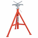 V-Head Pipe Stand, 12 in Pipe cap, Steel 632-56662