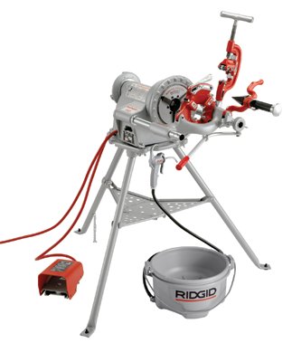 Model 300 Power Drive Threading Machine, NPT, 1/8 in to 1-1/4 in Pipe Capacity, 115 V AC, 18 A, 57 RPM, Complete Kit 632-15722