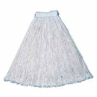 Value Pro Cut-End Cotton Wet Mop Head, 24 oz, Cotton, 1 in Headband 640-FGV11800WH00