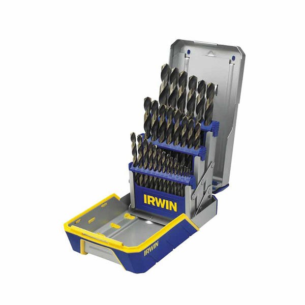 29-pc Black and Gold Metal Index Drill Bit Set, 1/16 in to 1/2 in Cut dia 585-3018005