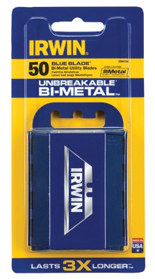 Bi-Metal Utility Blade, 2-3/8 in Length, Bi-Metal, 50/PK 586-2084300