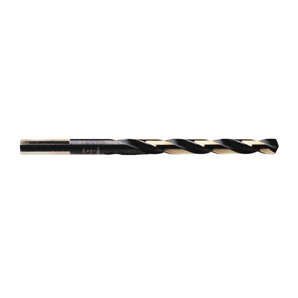 Black and Gold HSS Fractional Drill Bit, 1/4 in, Split Point 585-3019016B