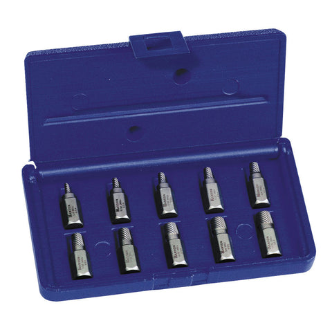 Hex Head Multi-Spline Screw Extractors - 532 Series - Plastic Case Set, 10 Pc, 1/8 in to 13/32 in 585-53226