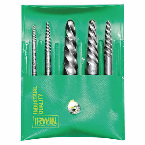 Spiral Flute Screw Extractors - 535/524 Series Set, 6 Piece, 3/32 in to 7/8 in 585-53545