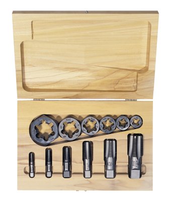 12-pc Hexagon Re-threading Die Sets (HCS) & (HSS) 585-1920