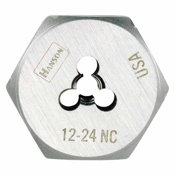 Hexagon Machine Screw Die (HCS), 3/8-16 in thread, High Carbon Steel 585-6534