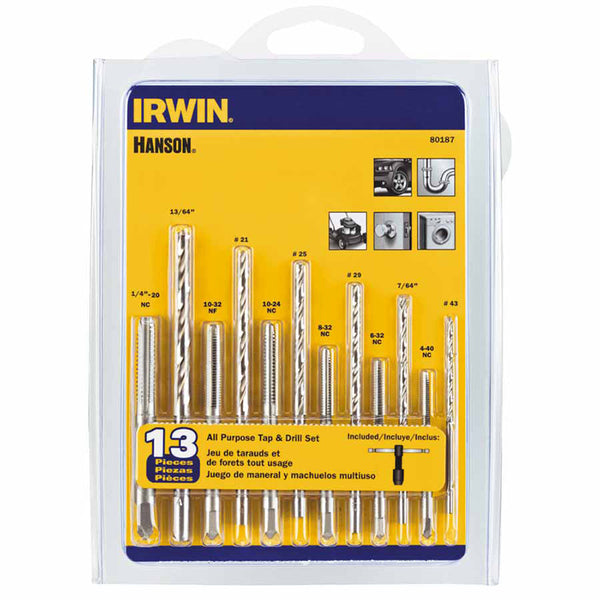 13pc Tap (HCS) & Drill Bit Sets (HSS) 585-80187
