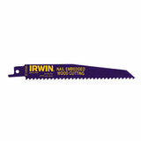 Nail Embedded Wood Cutting Reciprocating Blades, 6 in, 6 TPI, 25/PK 585-372656B
