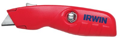 Self-Retracting Safety Knife, 6 in Length, Bi-Metal Blade, Aluminum, Red 586-2088600
