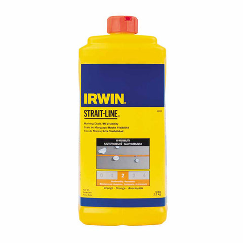Strait-Line Hi-Visibility Marking Chalk, 5 lb, Flourescent Orange 586-65105