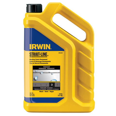Strait-Line Permanent Staining Marking Chalk, 5 lb, Bottle, Jet Black 586-2032160