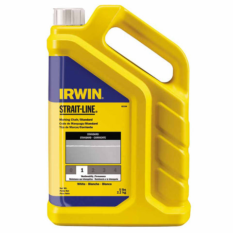 Strait-Line Standard Marking Chalk, 5 lb, Bottle, White 586-65104