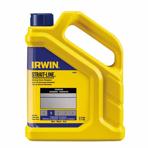 Strait-Line Standard Marking Chalk, 2.5 lb, Bottle, Blue 586-65201