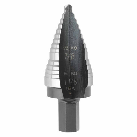 High Speed Steel Fractional Self-Starting, 7/8 in to 1-1/8 in, 2 Steps 585-10239