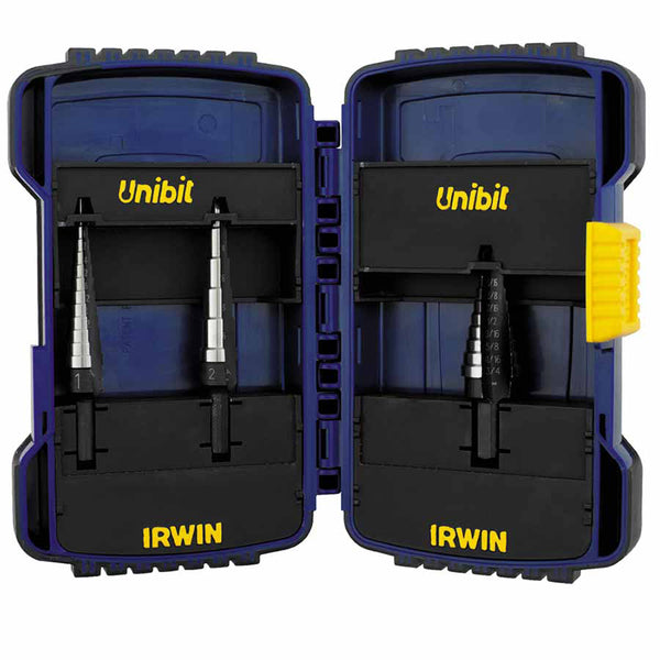 Unibit Step Drill Set, 3-Pc, HSS #1/#2/#3 585-10502