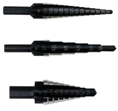 Unibit Step Drill Set, 4-Pc, HSS #1/#2/#4/#21 585-10225
