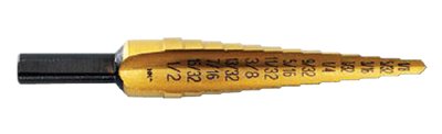 Unibit Titanium Fractional Self-Starting, 1/8 in to 1/2 in, 13 Steps 585-15101
