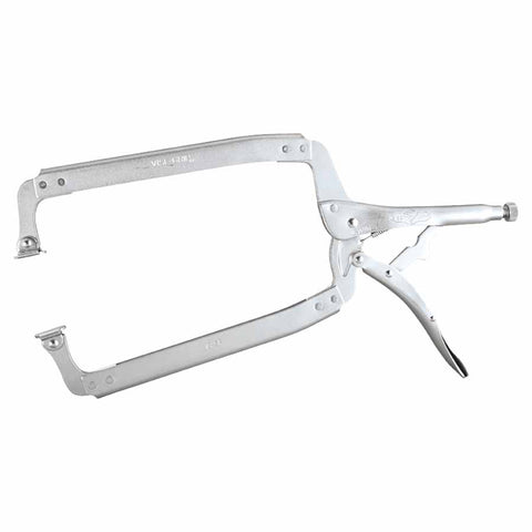 Locking C-Clamps with Swivel Pads, Jaw Opens to 8 in, 18 in Long 586-18SP