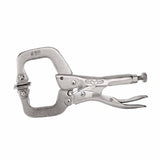 Locking C-Clamps with Swivel Pads, Jaw Opens to 1-5/8 in, 4 in Long 586-4SP
