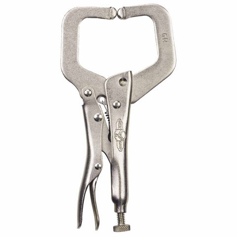 The Original Locking C-Clamp with Regular Tip, 6 in L, 2-1/8 in Max, 1-1/2 in Throat D 586-6R