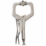Locking C-Clamps with Swivel Pads, Jaw Opens to 2-1/8 in, 6 in Long 586-6SP