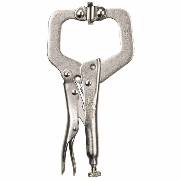 Locking C-Clamps with Swivel Pads, Jaw Opens to 2-1/8 in, 6 in Long 586-6SP