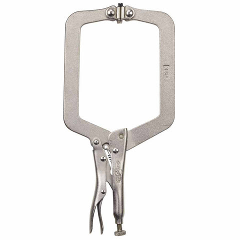 Locking C-Clamps with Swivel Pads, Jaw Opens to 4-1/2 in, 9 in Long 586-9SP